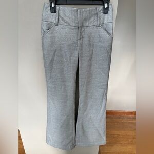 Alice & Olivia Virgin Wool Shimmery Silver Trousers